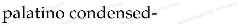palatino condensed字体转换
